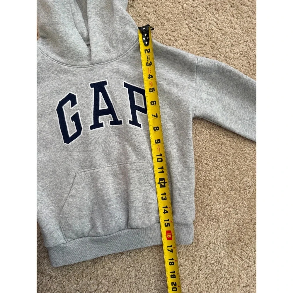 Baby GAP Boys Navy Blue Sweater Hoodie Size 5Y 5T LOGO Pockets 100%Cotton Lining